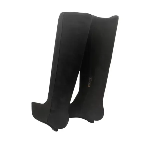 TOTEME Suede Sharp 40 Knee High Boot Black Size 37 - Picture 3 of 6